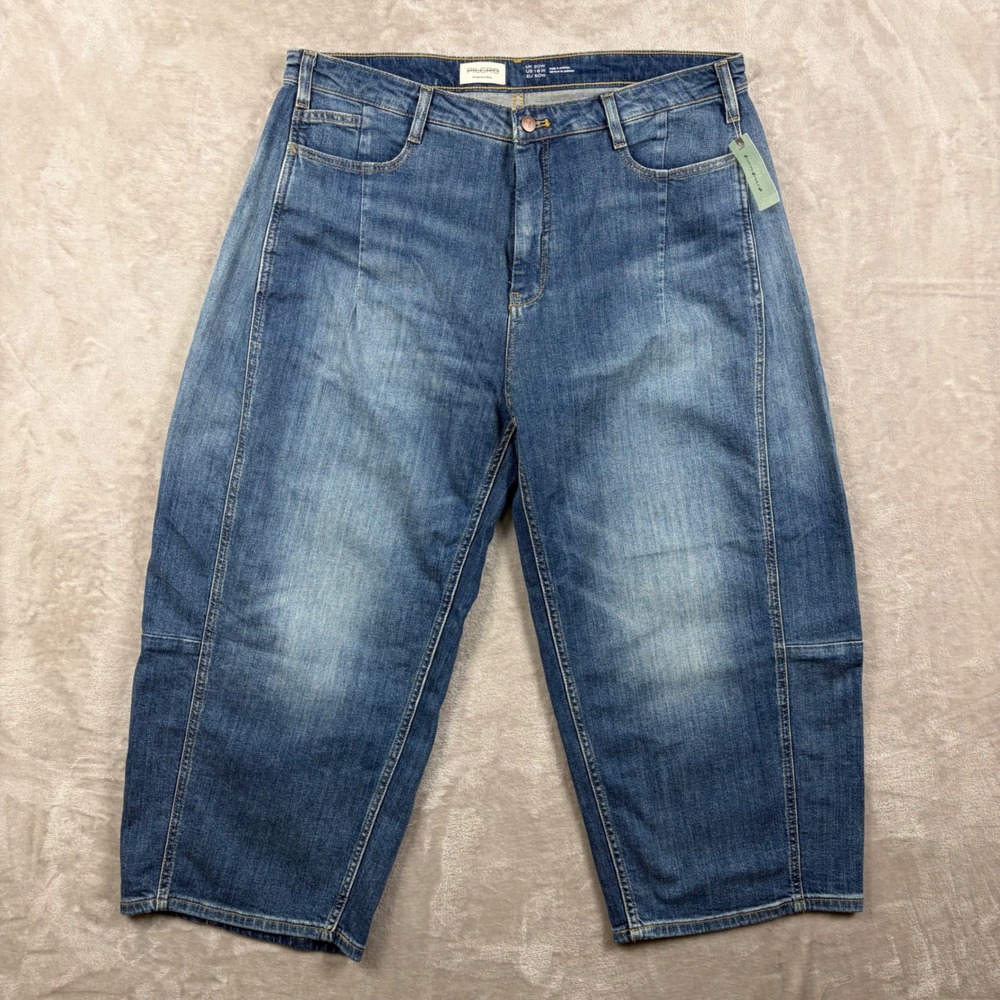 Pilcro Anthropologie The Kenna Mid Rise Heritage Barrel Blue Jeans Women US 16W